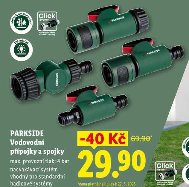 PARKSIDE Vodovodní přípojky a spojky