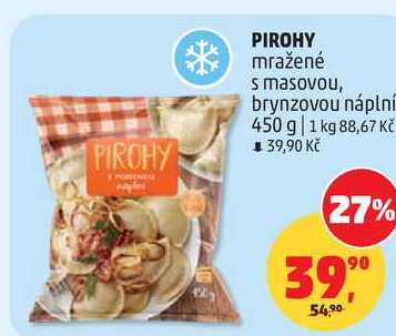 PIROHY mražené s brynzovou náplní, 450 g 