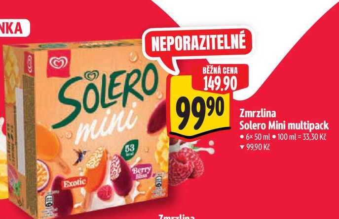   Zmrzlina Solero Mini multipack  6x50 ml 