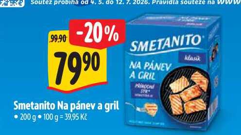   Smetanito Na pánev a gril 200 g 