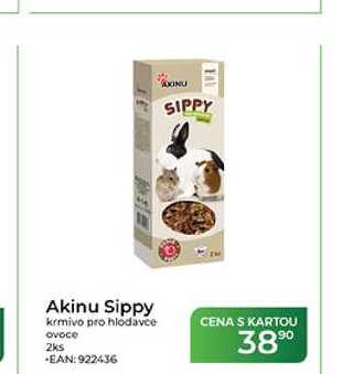Akinu Sippy krmivo pro hlodavce ovoce 2 kusy