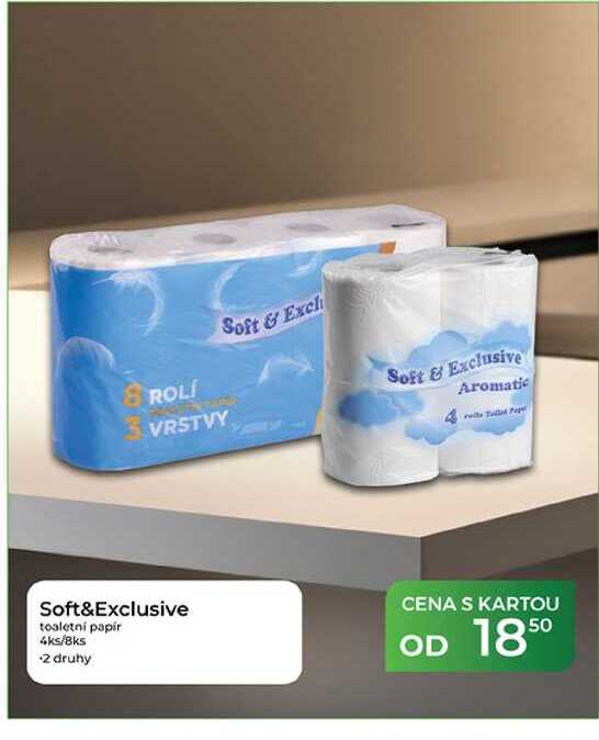 Soft&Exclusive toaletní papír 4ks/8ks