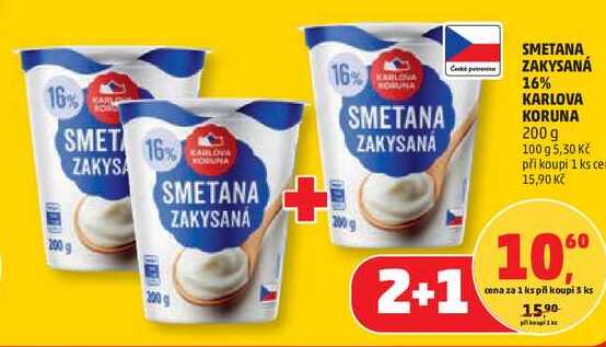 SMETANA ZAKYSANÁ 16% KARLOVA KORUNA, 200 g