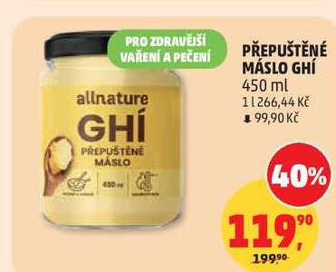 PŘEPUŠTĚNÉ MÁSLO GHÍ, 450 ml  