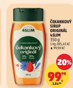 ČEKANKOVÝ SIRUP ORIGINÁL 4SLIM, 350 g 
