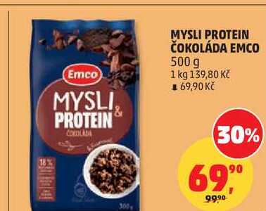 MYSLI PROTEIN ČOKOLÁDA EMCO, 500 g 