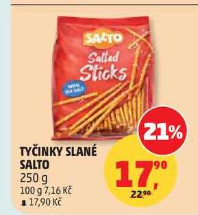 TYČINKY SLANÉ SALTO, 250 g 