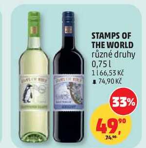 STAMPS OF THE WORLD různé druhy, 0,75 l