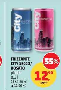 FRIZZANTE CITY SECCO/ ROSATO plech, 0,2 l 