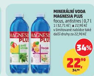 MINERÁLNÍ VODA MAGNESIA PLUS focus, 0,7 l 