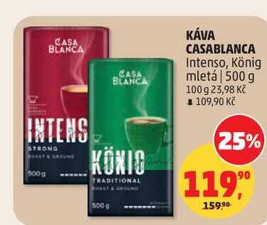 KÁVA CASABLANCA Intenso mletá, 500 g