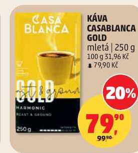 KÁVA CASABLANCA GOLD mletá, 250 g 