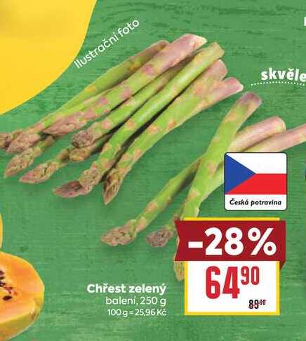 Chřest zelený balení, 250 g 