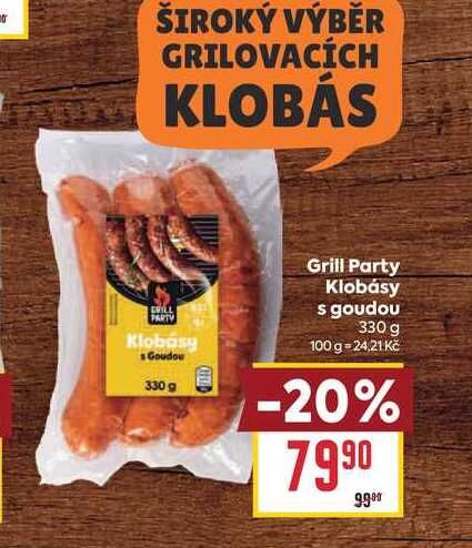 Grill Party Klobásy s goudou 330 g 
