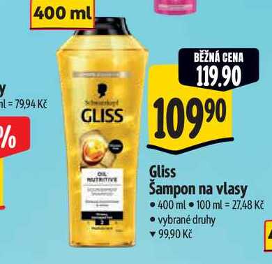   Gliss Šampon na vlasy 400 ml  