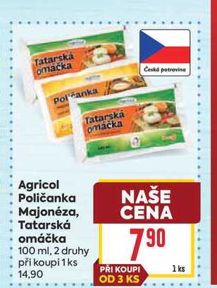 Agricol Poličanka Majonéza,Tatarská omáčka 100 ml