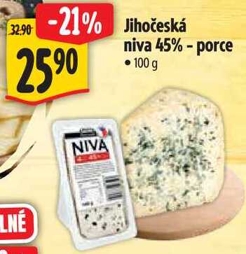 Jihočeská niva 45% - porce, 100 g  
