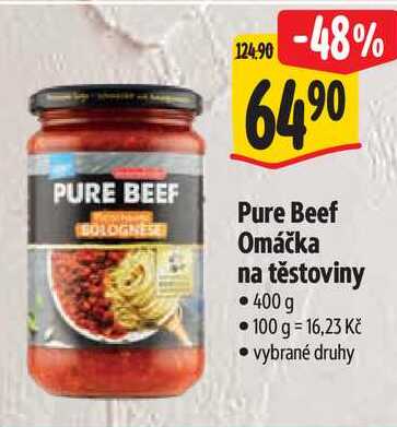 Pure Beef Omáčka na těstoviny, 400 g