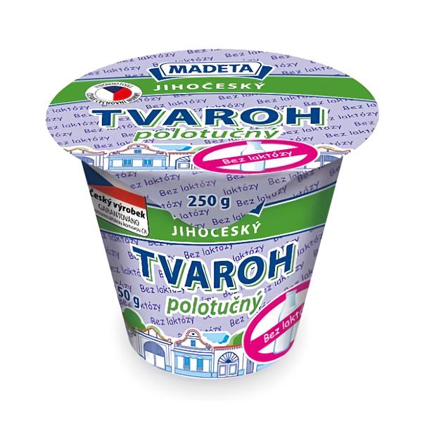 Madeta Jihočeský tvaroh polotučný bez laktózy