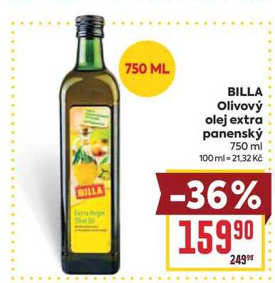 BILLA Olivový olej extra panenský 750 ml
