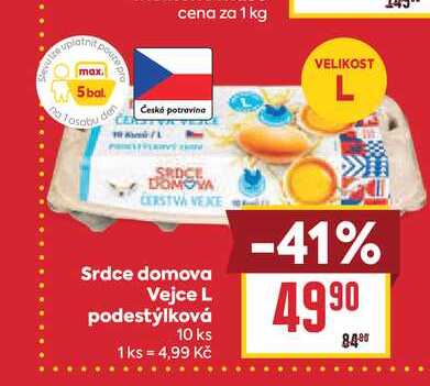 Srdce domova Vejce L podestýlková 10 ks