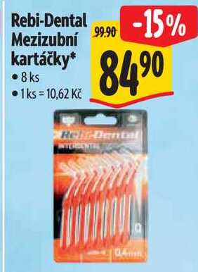 Rebi-Dental Mezizubní kartáčky, 8 ks 