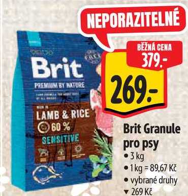 Brit Granule pro psy, 3 kg 