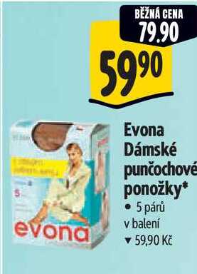 Evona Dámské punčochové ponožky*, 5 párů v balení 