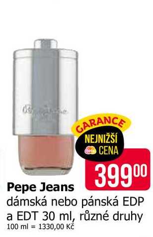 Pepe Jeans dámská nebo pánská EDP a EDT 30 ml, různé druhy 