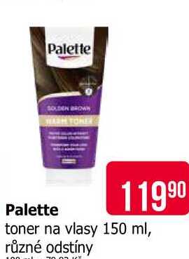 Palette toner na vlasy 150 ml, různé odstíny 