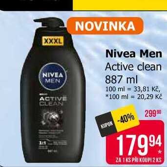 Nivea Men Active clean 887 ml 