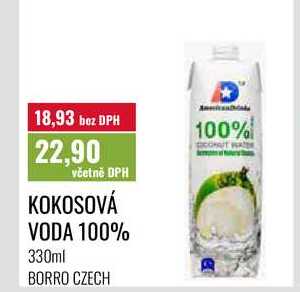 KOKOSOVÁ VODA 100% 330ml