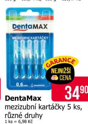 DentaMAX mezizubní kartáčky 5 ks, různé druhy