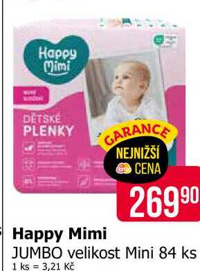 Happy Mimi JUMBO velikost Mini 84 ks 