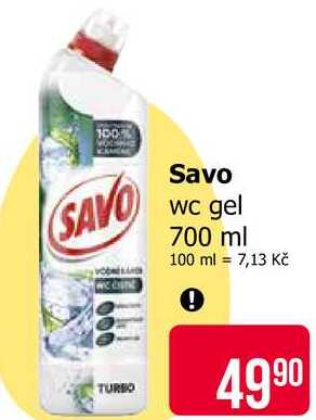 Savo wc gel 700 ml 
