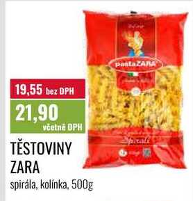 TĚSTOVINY ZARA spirála, kolínka, 500g
