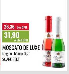 MOSCATO DE LUXE fragola, bianco 0,21  