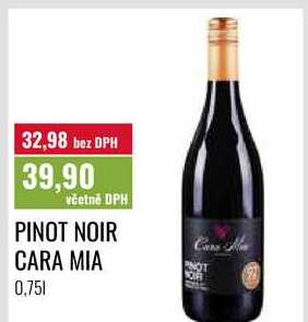 PINOT NOIR CARA MIA 0,751 