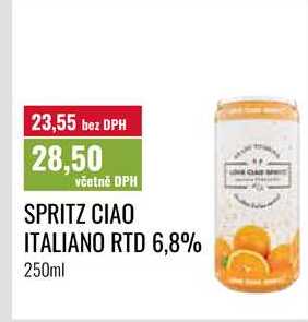SPRITZ CIAO ITALIANO RTD 6,8% 250ml 