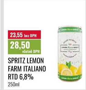SPRITZ LEMON FARM ITALIANO RTD 6,8% 250ml 