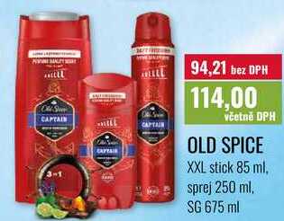 OLD SPICE XXL stick 85 ml, sprej 250 ml, SG 675 ml  