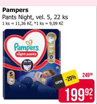 Pampers Pants Night, vel. 5, 22 ks 