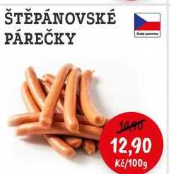 ŠTĚPÁNOVSKÉ PÁREČKY 100g