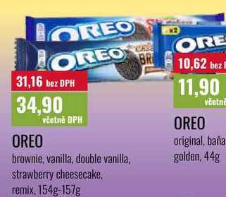 OREO brownie, vanilla, double vanilla, strawberry cheesecake, remix, 154g-157g