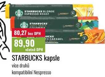 STARBUCKS kapsle více druhů kompatibilní Nespresso  