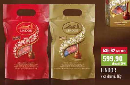 LINDOR více druhů, 1Kg 