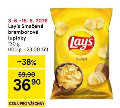 Lay's Smažené bramborové lupínky, 130 g