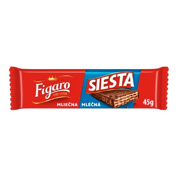 Figaro Siesta oplatka v mléčné čokoládě s náplní kakaovou příchutí