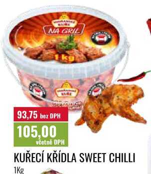 KUŘECÍ KŘÍDLA SWEET CHILLI 1Kg