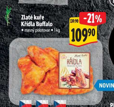 Zlaté kuře Křídla Buffalo 1 kg